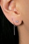 Heliophilia Silver Pendientes de Plata de Ley 925 con Diseño enhebrador
